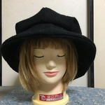 1点もの！まるっとゆるっと帽子 ウール黒