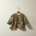 再再販★80㎝★コットンリネンのゆるトップス/triangle/mustard