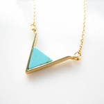 [andy]Necklase, Triangle turquoise