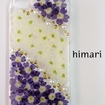 再販【送料無料】 iphone5/5sケース 本物のお花使用【受注製作07】スマホ