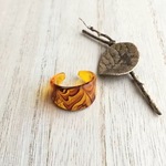 べっ甲 シック シンプルリング 大