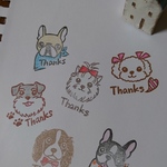 選べる！ワンコ達のThanksはんこ