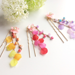 【特集掲載】花びら ひらひら カラフルミニかんざし