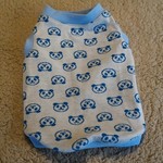 新色【オーダー商品】パンダ柄タンクトップ（スカイブルー）