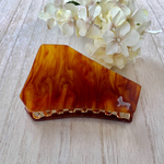 シンプル ダイヤモンド べっ甲 ヘアクリップ