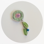 ゆらゆらお花ピアス△green