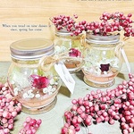 White snow crystal + one color【pink lagoon】
