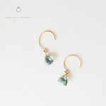 ”Trilliant mos” pierce（モスアクアマリン・14kgf・フックピアス）