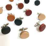 革のカフスボタン colors (刻印無料)
