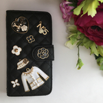 iPhone6/6s 人気の手帳型♪黒 シャネル風帽子とお洋服で大人可愛いiPhoneケース／スマホケースアイフォンカバー