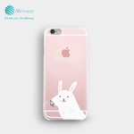 名前入れ可 iphone7/6 iphone7plus6plus スマホケース かわいい　うさぎ