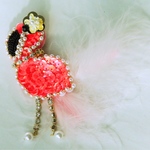 《♡×100》flamingo　broach