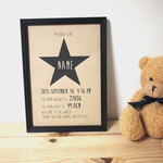 再販♡スター 星 ネーム入り 名入れ 名前入り 母子手帳カバー 母子手帳ケース 出産祝い  誕生祝いベビーポスター 命名書