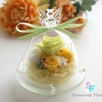 【プリザーブドフラワー】限定パステルグリーン・イエローの薔薇エンジェルのガラス【ブリザードフラワー】プリザ花ウエディング結婚式サプライズ誕生日ギフト結婚祝い退職祝いクリスマス激安お正月