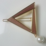 【再販】トライアングル▽▲スエードヘアクリップ