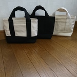 帆布のトートバッグ♪    (黒)