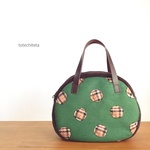 ころりんボストン(patch dot green x check)