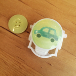 《在庫限り》青の車×黄緑の、開かずピンちゃん 
