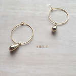 なみだ型フープピアス