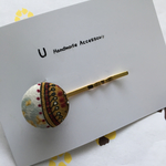 スカーフ模様のヘアピン