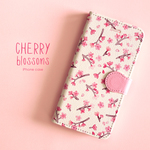 iPhone 手帳型スマホケース 【桜】