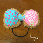ふわもじゃおおきなリボン ヘアゴム