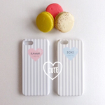 【再販☆】*pastel color*可愛いハートの名入れスマホケース