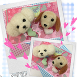momo-mico様 犬わんこ羊毛フェルトストラップ