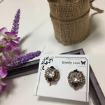 ビンテージ風ビジューイヤリング♡スワロスフキー