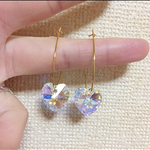 オーロラハート♡フープピアス