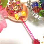 魔法のステッキ風？ハートクラウンのペンダント