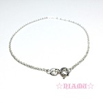 【Silver925ブレスレット】18cm　1.5mm幅　小豆（あずき）　ハンドメイド素材