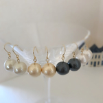 コットンパールのフックピアス/イヤリング
