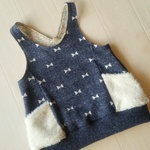 期間限定SALE リボン柄サロペットチュニック☆90㎝☆