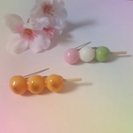 三色団子とみたらし団子のブローチセット