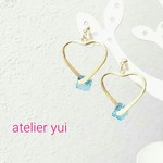 ブルーハートのイヤリング/ピアス
