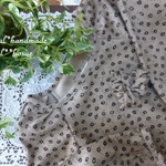 natural*(LL)シャツコール花柄ワンピース*ベージュ