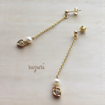 再販❤️ハートとジルコニアチェーンピアス