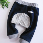＊70size＊やわらかlongモンキーパンツ　まるまる×ネイビー
