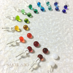 ガラスのシンプルピアス