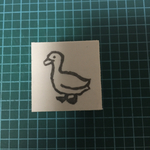 あひるの消しゴムはんこ