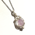 《スーパーセブン》天然石ワイヤーアートネックレス026