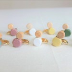 ◇送料込み◇　木のまあるいイヤリング　ダブル