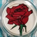 【赤】一輪の薔薇腕時計