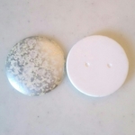 Vintage White Silver Splash 48mm Cabochons《991》
