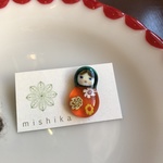 ベネチアングラスで作ったマトリョーシカＭＬ♪ピン15