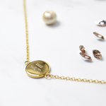 世界に一つ 刻印ラウンドブレス yellow gold　金属アレルギー対応