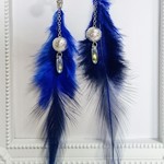 feather＆silverbeads earring【*+*ns heart*+*】