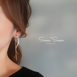 【再販※14】Slinewire×メタルビーズchainノンホールピアス