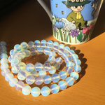 10mm A 10粒 ホワイトオパール 天然石